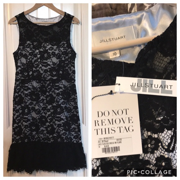 Jill Stuart Dresses & Skirts - NWT, Black and silver lace dress